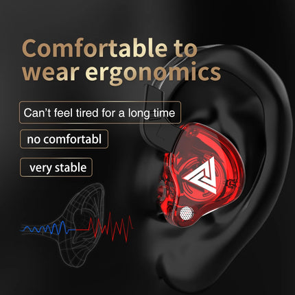 Original QKZ AK6 AKX In Ear Earphone Dynamic Driver Unit Headphone With Mic Stereo Sports HIFI Subwoofer Headset Monitor Earbuds