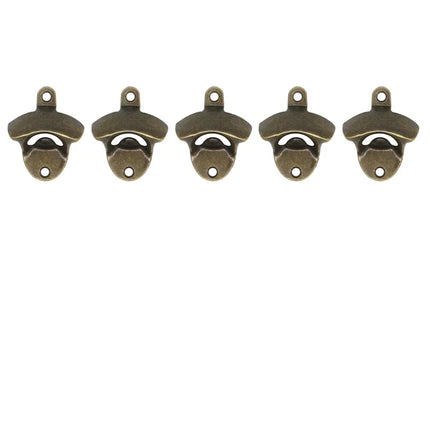 5pcs/10pcs Bottle Opener Wall Mounted Rustic Beer Opener Set Vintage with Mounting Screws for Kitchen Cafe Bars