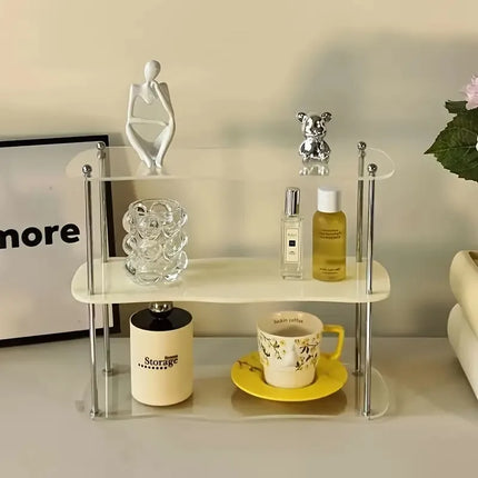 2-3Layers Acrylic Desktop Storage Rack Water Cup Perfume Bathroom Table Top Cosmetics Storage Jewelry Display Frame Organizer