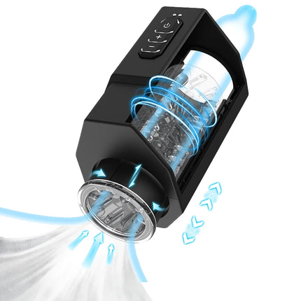 Automatic Male Masturbator Cup Thrusting Rotating Oral Sex Vagina Pussy Soft Silicone Toys Blowjob Masturbation Adult Supplies