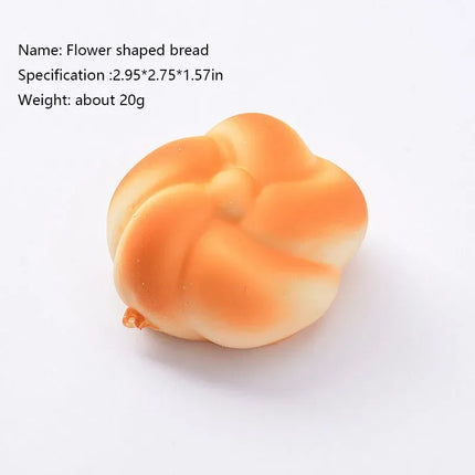 Artificial Bread Pressure Reliever Knead Stress Reliever  toy Fake Food Photography Prop Window Cabinet Model fidget toy gifts