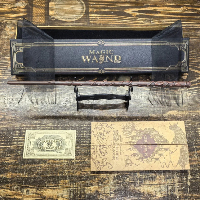 Anime Cosplay Magic Metal Core Wand With Box Children Decoration Toy Accessories For Kids Plastic Magic Wand