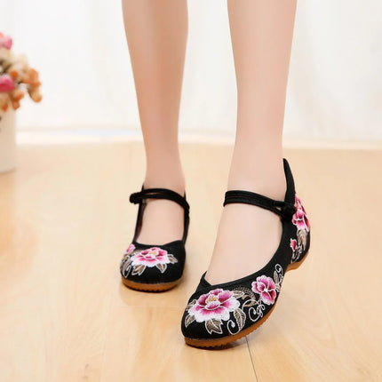 Casual Shoes for Women, Fashion Vintage Elegant Ethnic Style Embroidery Streetwear Chinese Style Women's Shoes, Summer New