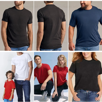Custom T shirt Customized tshirt Personalized Tee Shirt Diy Print Your Photo Brand Logo Text Men Women 100% Cotton Premium Gift