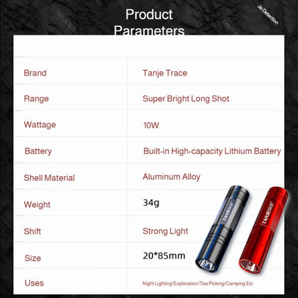 Super Bright Portable LED Mini Flashlight, Long Range Outdoor Torch With Strong Light For Camping Hiking Home Emergency