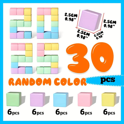Magnetic Blocks for Kids, Big Size Magnetic Cube Sensory Gift, Preschool Educational Building Blocks Set, Perfect Holiday Gifts