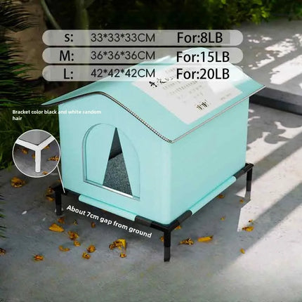 Stray Cat Dog House Waterproof Outdoor Winter Warm Pet Cave Sleeping Beds Home Foldable Washable for Small Dog Puppy Supplies
