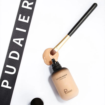 Wheat Color Liquid Foundation European And American Makeup Base Tanning Yellow Black Skin Waterproof White Foundation Cosplay