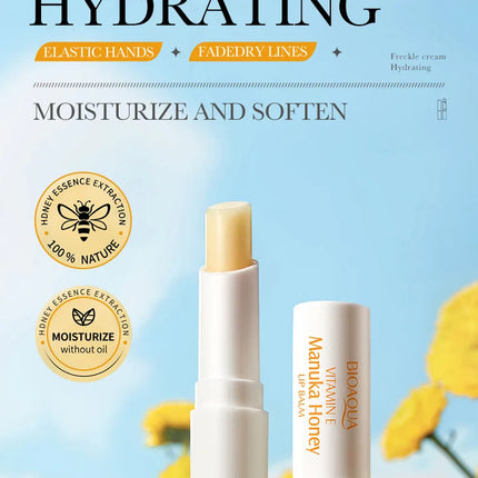 BIOAOUA Vitamin E Honey Lip Balm Moisturizing Anti Cracking Nourishing Nourishing Lipstick Lips Skin Care Products