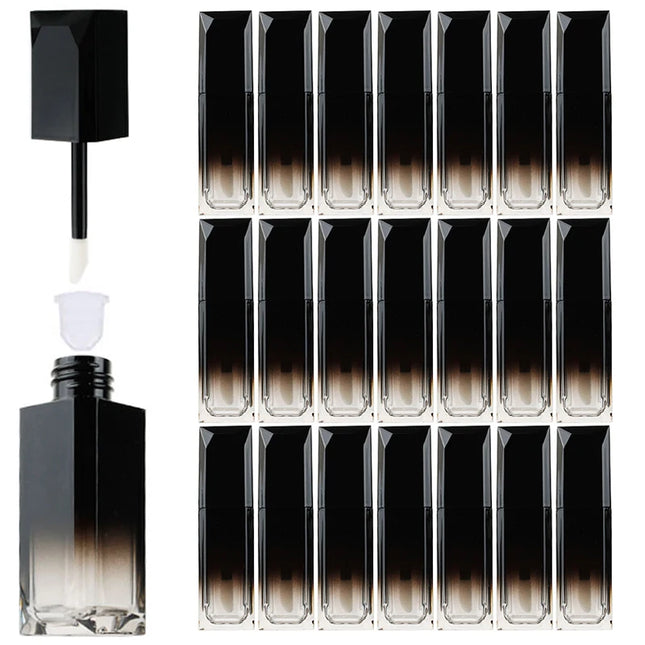 10/20/30/50PCS 5ML Empty Gradient Black Lip Gloss Tubes Cosmetic Lip Balm Cute Bottle Bulk DIY Liquid Lipstick Lip gloss Tube