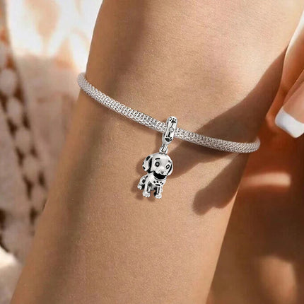 925 Sterling Silver Animal Series Little Lion Butterfly Spot Dog Charms Beads Fit Original Pan Bracelet High Quality DIY Jewelry