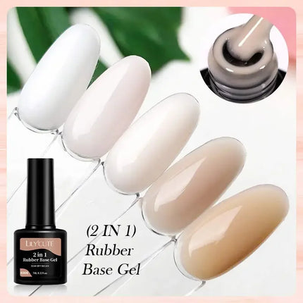 7ml Nude Pink Rubber Base Gel Nail Polish Foil Effect Semi Permanent Uv Gel Soak Off Self Leveling Gel Varnish Nail Art Base Gel
