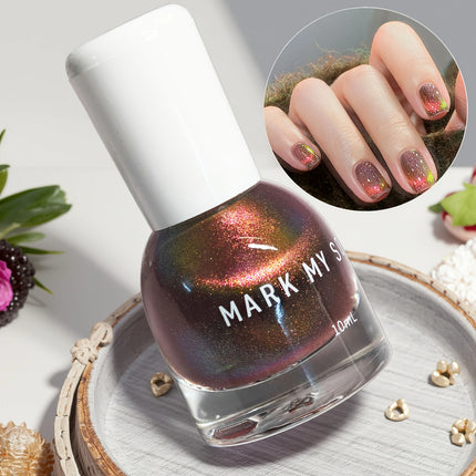 S82 Neon Sky - 10ml No - bake Cat's Eye Nail Polish. It dries quickly and lasts long. With a mysterious and deep main color