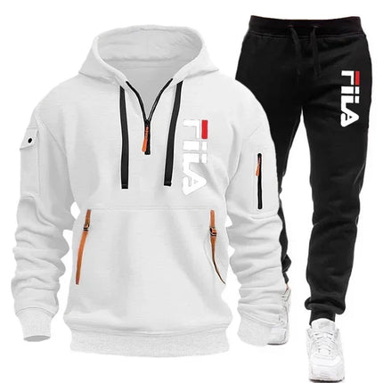 Spring/Autumn Men's Sports Set, Trendy Men's Sweatshirt Set, Casual Long Sleeve Sweatshirt and Pants Two-Piece Set Hoodies Sets