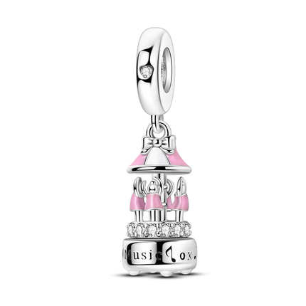 Hot Sale Rock Music Guitar Charms 925 Sterling Silver Dangle Pendant Fit Bangle Bracelet Necklace DIY Jewelry