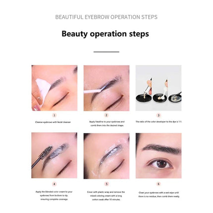 3 Colors Eyelash Eyebrow Dye Tint Kit Lasting Fast Tint Brow Dye Gel Eyebrow Cream Brow Enhancers  Mascara Makeup Tool New