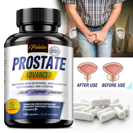 Men's Prostate Health - with Saw Palmetto, Improve Performance, Relieve Bladder & Urination Problems, Reduce Toilet Trips