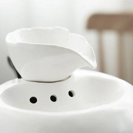 Pet Cat Fountain Ceramic Automatic Water Fountain Indoor Bowls for Cat Drinker Leaf Dispenser Circulating Filter Active Spring