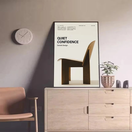 Minimalist Bauhaus Iconic Mid-Century Chairs Exhibition Furniture Poster Canvas Painting Wall Art Pictures Home Office Decor