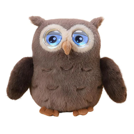 New 100%Genuine Ai Intelligent Toy Overseas Edition Voice Conversation Owl Double Eyed Emotions Wifi Interaction Accompany Doll