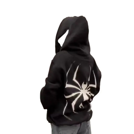 European and American Halloween Personalized Men's and Women's Sweatshirts and HoodiesY2KCouple Large Size Spider-Manzip hoodie