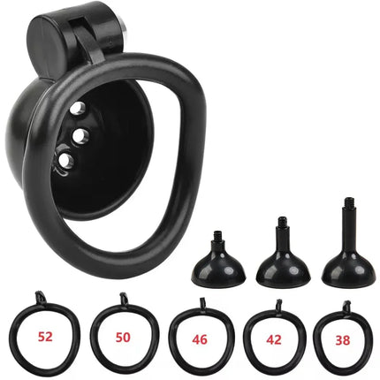 Male Chastity Cage Penis Bondage with Urethral Sound Plug 5 Cock Rings Chastity Penis Lock  Man Adult Sex Toys for Men Bird Cage