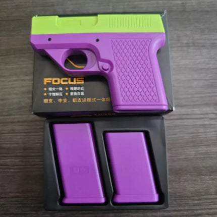 Capacity 10PCS Pistol Style Lighters with 3 Cigarette Case Jet Blue Flame Gas Lighter Windproof Cigar Lighter Gadgets for Men