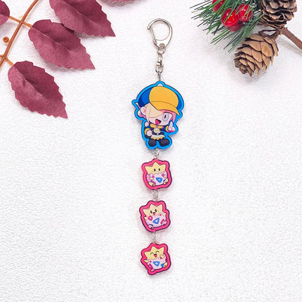 Pokémon Pikachu Bulbasaur Gengar Squirtle Car Keychain Accessories Acrylic Charms Pendant For Bag Key Holder Backpack Decoration
