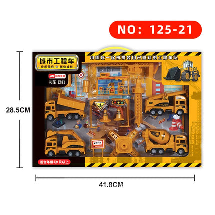 Engineering Vehicle Toys Plastic Construction Excavator Tractor Dump Fire Truck Bulldozer Models Kids Boys Mini Gifts