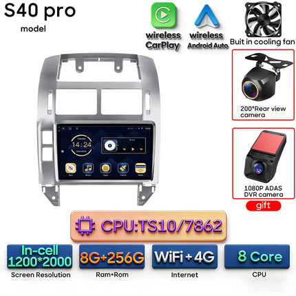 Android Car Radio Multimedia Car Radio Stereo Head Unit for Volkswagen Polo Mk4 2001 - 2011 with GPS Navigation Wireless CarPlay