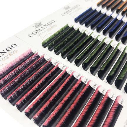0.07mm Ombre Easy Fan Lashes Extension C/D Curl Wispy Natural Soft Gradient Pink/Blue/Green/Purple Volume Fans Silk Mink Lashes