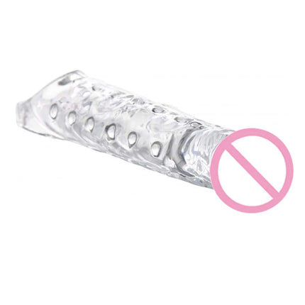 Soft Huge Penis Enlargemen Dildo Delay Enlarge Sleeves Reusable Condom Cock Rings Stronger Enhancement Adult Sexy Toy for Men