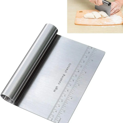 Stainless Steel Cake Scraper Pastry Cutters Baking Cake Cooking Dough Scraper Fondant Spatulas Edge DIY Baking Decorating Tools