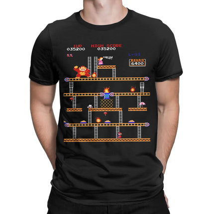 Donkey Kong T Shirt For Men Women 100%Cotton Clothes Novelty  Video Game Round Neck Short Sleeve