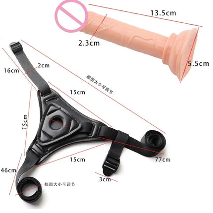 Couples Unisex Strap On Dildo Panties Wearable Penis Penetration Realistic Dildos Vagina Anal Massager Lesbian Cock Gay Harness