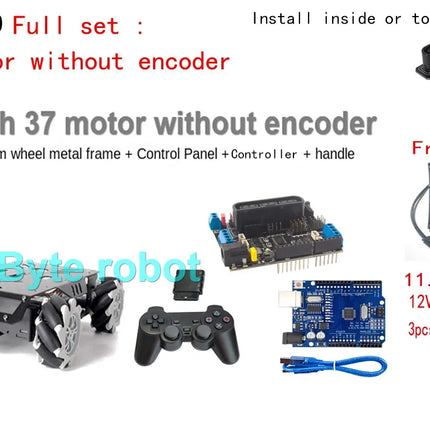 V3 Mecanum Wheel 25Kg Load RC Tank with 12V Motor Robot Car Chassis for Arduino Robot DIY for UNO/ESP32 Ps2 Programmable Robot