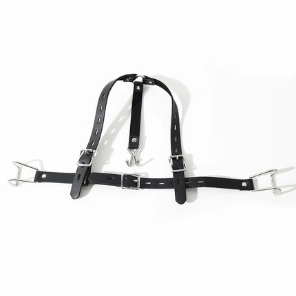 BDSM Spider Gag Mouth Opener Mouth Spreader Bondage Gear with Adjustable Leather Head Strap Slave Role Play Adult Sex Toy Kit