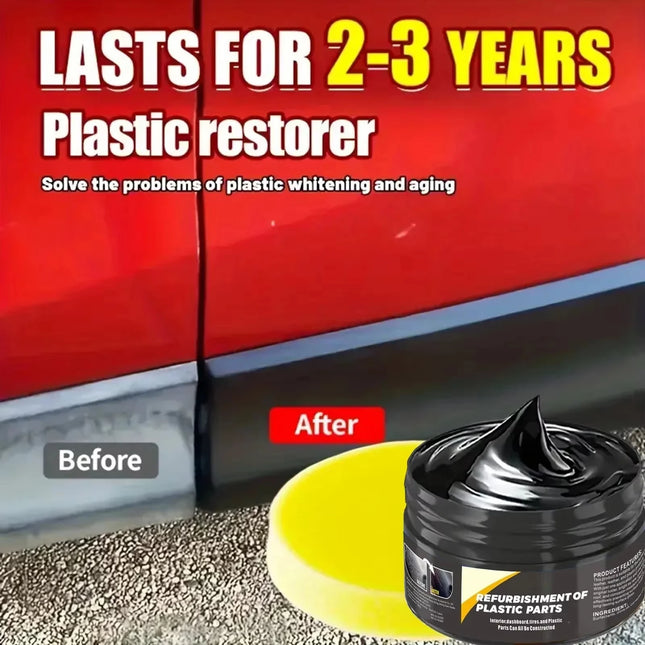 Car Interior Plastic Leather Scratch Repair Paste Automotive Polishing Wax Repair Anti-Aging Paste Tires Seats Steering Wheel