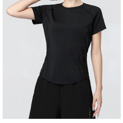 PHIGEER quick dry sport tops for women with short sleeve breathable running shirt lightweight athletic tee for hiking yoga gym