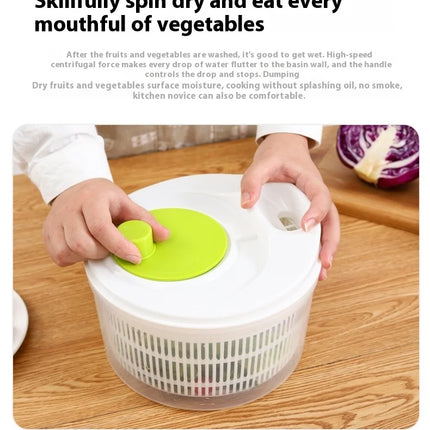 Multifunctional Household Manual Vegetable Dehydrator - Salad Spinner with Fruit, Lettuce Drain Basket | Home Kitchen Gadgets