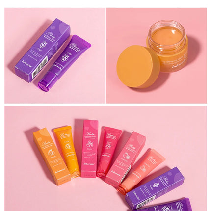 Lip Balm & Lip Mask Set Moisturizing Night Lips Care Multiple Colors Makeup Maintenance Lip Anti-Cracking Lip Oil Care Cosmetic