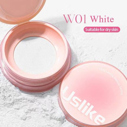 Pink Glitter Setting Powder 4 Color Long Lasting Oil Control Pearlescent Natural Face Matte Shimmer Loose Powder Makeup Cosmetic