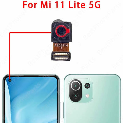 For Xiaomi Mi 11 Lite Selfie Front Frontal Small Facing Camera Back Rear Camera Module View Backside Replacement Spare Parts