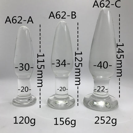 Glass Anal Plug 3 Size Butt Plugs Trainer Transparent Dildos Anal Plugs for Beginners Adult Set Products Sex Toys for Women Men