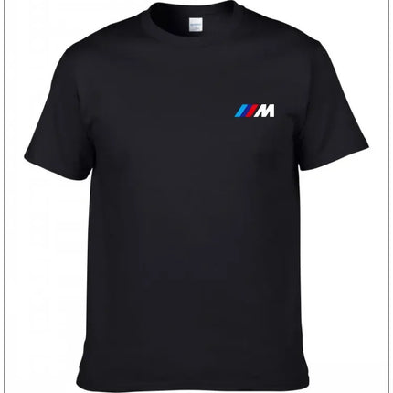 BMW Official Summer Short-sleeved T-shirt Car Classic Simple Logo Men's Women's Clothing Printing Pure Cotton Fashion High-end