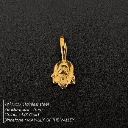 eManco Gold Color Stainless Steel Diverse Flower Charms Natural Style for DIY Jewelry  Everyday Use Factory Direct Sales