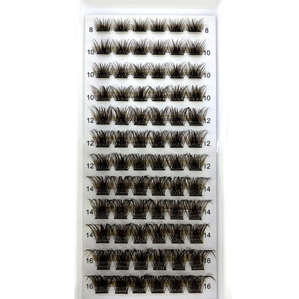 Mix Color Russian Volume beam Eyelashes Segments Natural Lashes DIY Cluster Eyelashes Segment Lashes Mixed size Rainbow Eyelash
