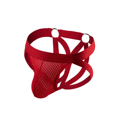 Sexy Underwear Men Thong Jockstrap G String Mesh Penis Pouch Bondage Lingerie Erotic Harness Underpants T-back