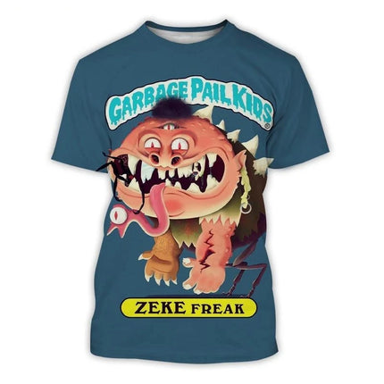 Cartoon Garbage Pail Kids Graphic T-shirts 3D Print Kid Anime Tees Fashion Men Women Short Sleeve O-Neck Tshirt Harajuku Y2k Top