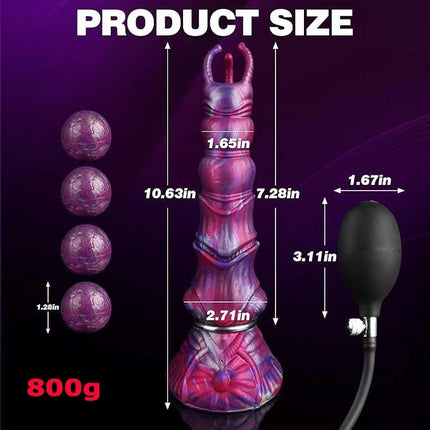 2 Style Inflatable Ovipositor Fantasy Laying Eggs Anal Plug Alien Dildo Penis Female Masturbator Vaginal Ball Sex Toys For Adult